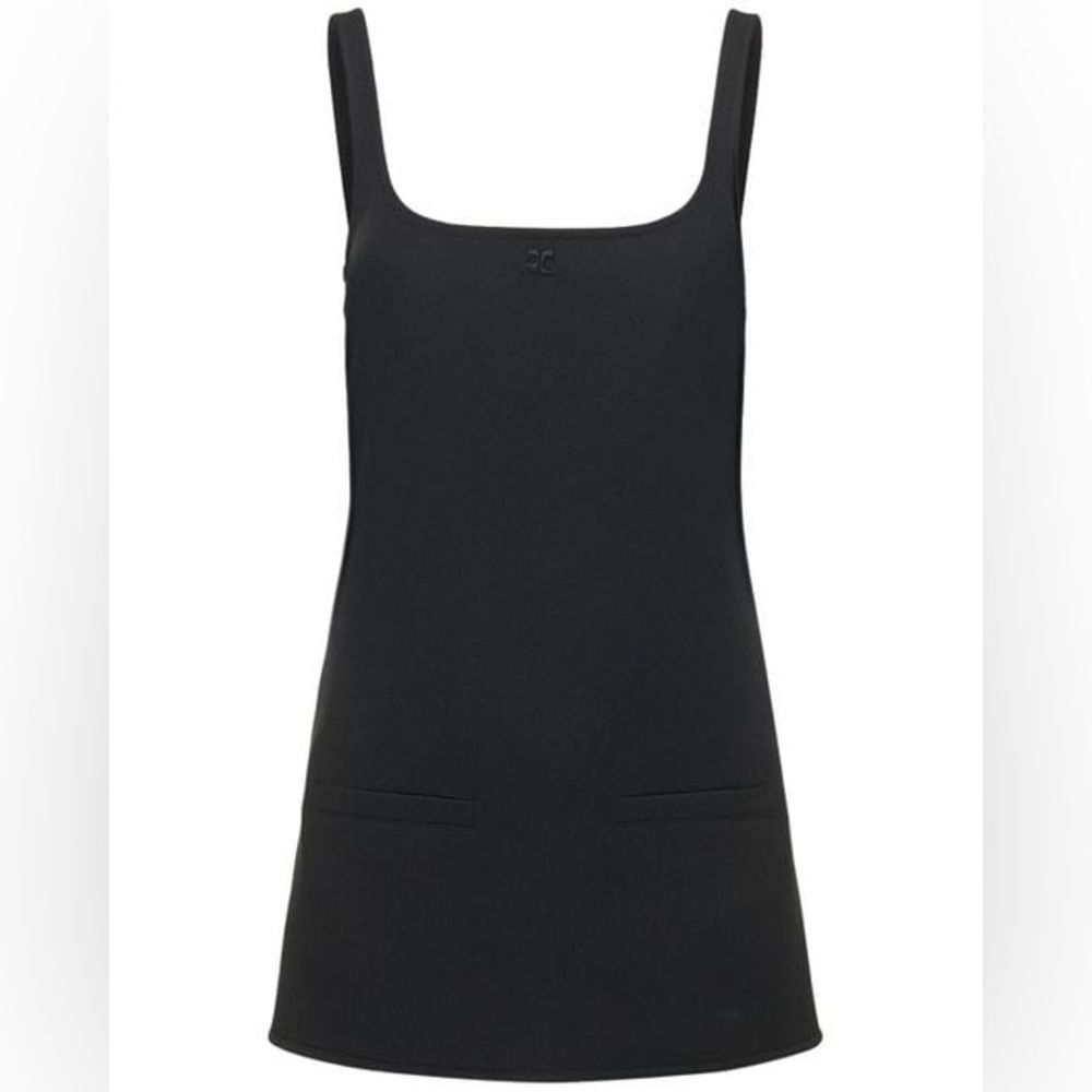 COURREGES Trapeze Mini Dress in Twill